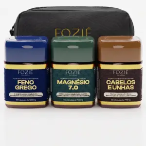 Kit Experiência Foziê com os 3 suplementos e a necessaire de brinde